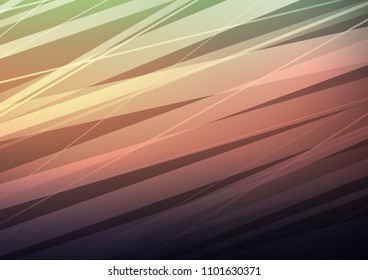 Dark Green, Red vector template with repeated sticks. Lines on blurred abstract background with gradient. The pattern can be used for websites.