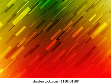 Dark Green, Red vector template with repeated sticks. Shining colored illustration with narrow lines. The pattern can be used for busines ad, booklets, leaflets