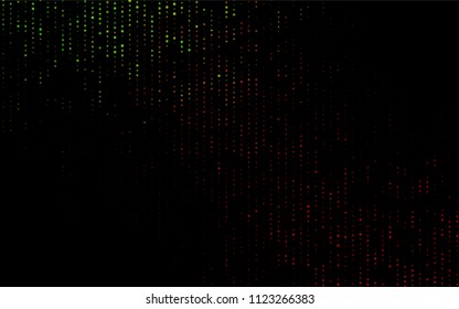 Dark Green, Red vector  template with circles. Glitter abstract illustration with blurred drops of rain. Pattern can be used as texture of water, rain drops.