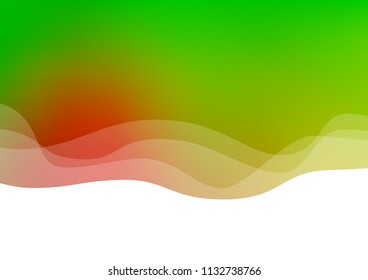 Dark Green, Red vector template with lava shapes. An elegant bright illustration with gradient. Marble style for your business design.