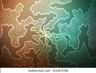 Dark Green, Red vector template with bent lines. Creative geometric illustration in marble style with gradient. The template for cell phone backgrounds.