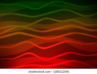 Dark Green, Red vector template with repeated sticks. Shining colored illustration with narrow lines. Smart design for your business advert.