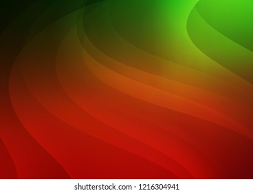Dark Green, Red vector template with repeated sticks. Lines on blurred abstract background with gradient. The pattern can be used for websites.