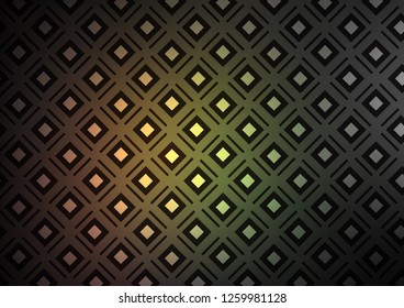 Dark Green, Red vector template with sticks, squares. Colorful illustration with lines, cubes on abstract template. Pattern for business booklets, leaflets.