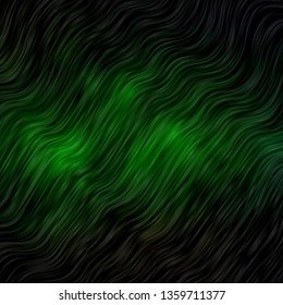 Dark Green, Red vector template with lines. Brand new colorful illustration with bent lines. Pattern for ads, commercials.