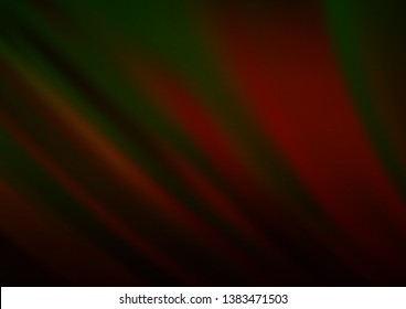 Dark Green, Red vector template with abstract lines. A vague circumflex abstract illustration with gradient. The template for cell phone backgrounds.