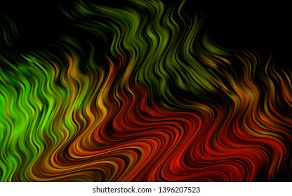 Dark Green, Red vector template with lines, ovals. Geometric illustration in marble style with gradient.  Marble design for your web site.