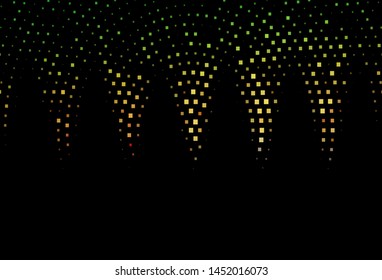 Dark Green, Red vector template with crystals, rectangles. Decorative design in abstract style with rectangles. Pattern can be used for websites.