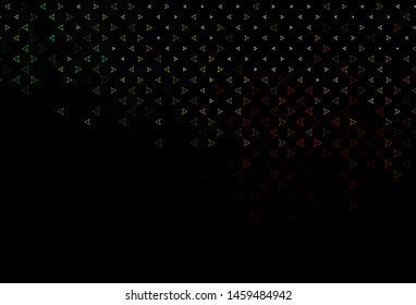 Dark Green, Red vector template with crystals, triangles. Decorative design in abstract style with triangles. Template for wallpapers.