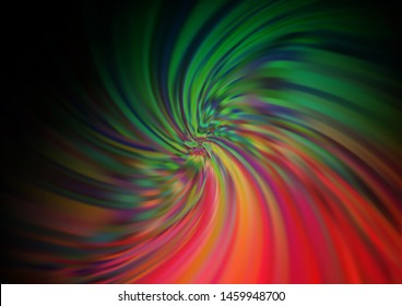 Dark Green, Red vector template with abstract lines. A completely new color illustration in marble style. Marble style for your business design.