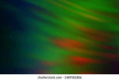 Dark Green, Red vector template with lines. Modern gradient abstract illustration with bandy lines. A completely new design for your business.