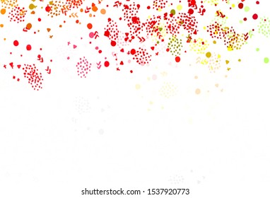 Dark Green, Red vector template with chaotic shapes. Modern abstract illustration with colorful random forms. Elegant design for wallpapers.