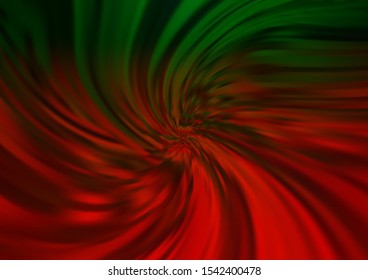 Dark Green, Red vector template with abstract lines. Brand new colored illustration in marble style with gradient. A new texture for your  ad, booklets, leaflets.