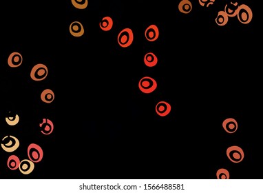 Dark Green, Red vector template with circles. Blurred decorative design in abstract style with bubbles. Template for your brand book.