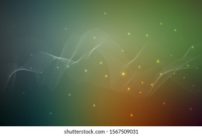 Dark Green, Red vector template with circles. Blurred decorative design in abstract style with bubbles. Beautiful design for your business natural advert.