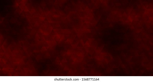 Dark Green, Red vector template with lines, triangles. Gradient triangles in abstract style on simple form. Pattern for websites.
