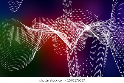 Dark Green, Red vector template with circles. Blurred bubbles on abstract background with colorful gradient. Completely new template for your brand book.