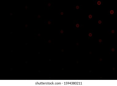 Dark Green, Red vector template with esoteric signs. Colorful vintage illustration with gradient alchemy shapes. Simple base for your occult design.