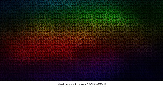 Dark Green, Red vector template with esoteric signs. Abstract illustration with gothic gradient shapes. Background for esoteric, mystic designs.