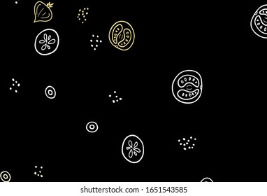 Dark Green, Red vector template with organic meal. Decorative illustration with food on abstract template. Pattern for menu of cafes, bars, restaurants.