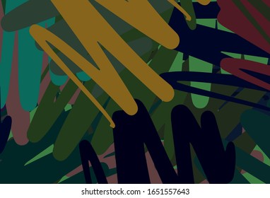 Dark Green, Red vector template with repeated sticks. Lines on blurred abstract background with gradient. Best design for your ad, poster, banner.
