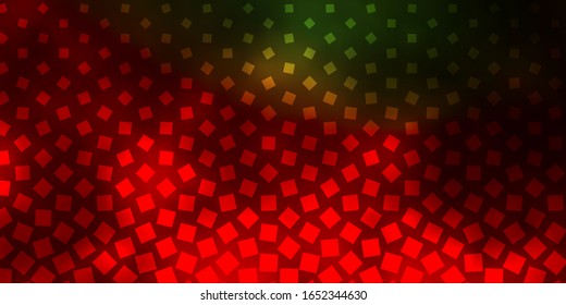 Dark Green, Red vector template in rectangles. Illustration with a set of gradient rectangles. Template for cellphones.