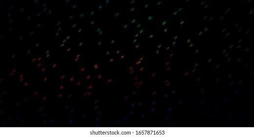 Dark Green, Red vector template with businesswoman signs. Abstract illustration with a depiction of women's power. Elegant design for wallpapers.