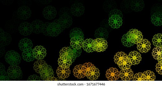 Dark Green, Red vector template with abstract forms. Simple design in abstract style with gradient forms. Simple illustration for your web site.