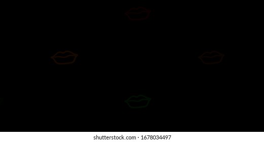 Dark Green, Red vector template with businesswoman signs. Colorful feminism symbols with a gradient in modern style. Best design to show the power of women.