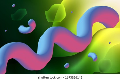 Dark Green, Red vector template with bubble shapes. A completely new color illustration in memphis style. Brand-new design for your ads, poster, banner.