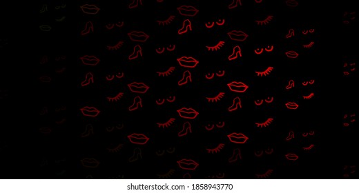 Dark Green, Red vector template with businesswoman signs. Simple design in abstract style with women’s rights activism. Elegant design for wallpapers.