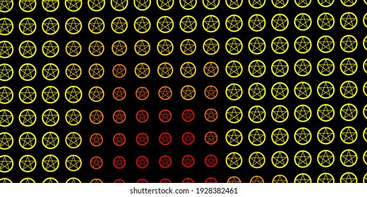 Dark Green, Red vector template with esoteric signs. Colorful mystic symbols with a gradient in ancient style. Design for magic, spiritual events.