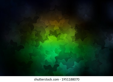 Dark Green, Red vector template with chaotic shapes. Colorful chaotic forms with gradient in modern style. Background for a cell phone.