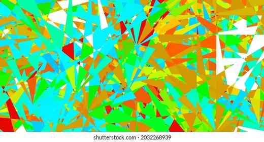 Dark green, red vector template with triangle shapes. Smart abstract illustration with triangle forms in modern style. An easy addition to your commertials.