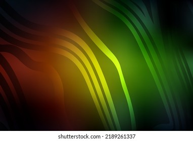 Dark Green, Red vector template with lines. Colorful gradient illustration in simple style with lines. Abstract design for your web site.