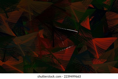 Dark Green, Red vector template with chaotic shapes.