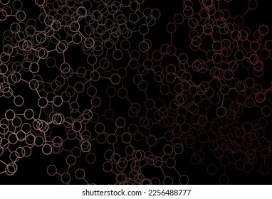 Dark Green, Red vector template with artificial intelligence structure. Abstract illustration with links and dots of AI. Pattern for science, futuristic designs.