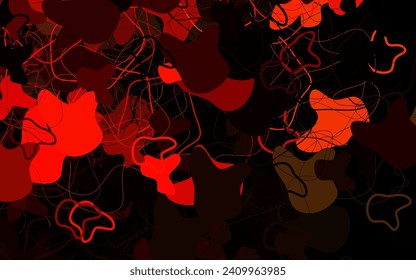 Dark Green, Red vector template with chaotic shapes. Decorative design in abstract style with random forms. Best smart design for your business.