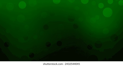 Dark green, red vector template with circles. Modern abstract illustration with colorful circle shapes. Design for your commercials.