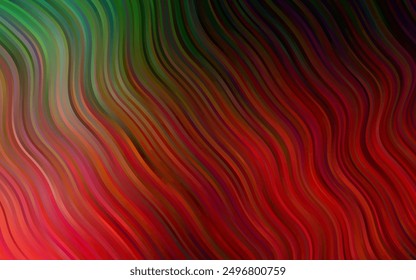 Dark Green, Red vector template with bent ribbons. Brand new colored illustration in marble style with gradient. A completely new template for your business design.