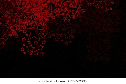 Dark Green, Red vector template with sky stars. Modern geometrical abstract illustration with stars. Pattern for astrology websites.