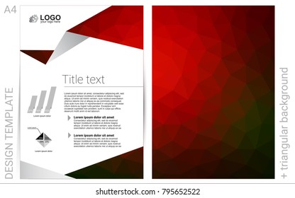 Dark Green, Red vector  template for landing pages. Abstract booklet on colored background with gradient. Pattern for ads, leaflets, labels of your business.