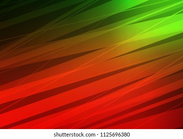 Dark Green, Red vector texture with colored lines. Blurred decorative design in simple style with lines. The template can be used as a background.