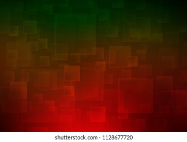 Dark Green, Red vector texture in rectangular style. Modern abstract illustration with colorful rectangles. Pattern for commercials.