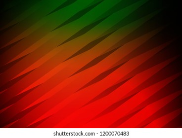Dark Green, Red vector texture with colored lines. Modern geometrical abstract illustration with staves. The pattern can be used for websites.