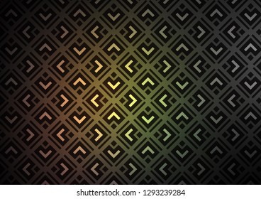 Dark Green, Red vector texture with lines, rhombuses. Modern geometric abstract illustration with lines, squares. Smart design for your business advert.