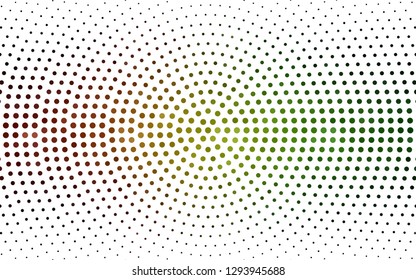 Dark Green, Red vector  texture with disks. Modern abstract illustration with colorful water drops. Pattern for ads, leaflets.