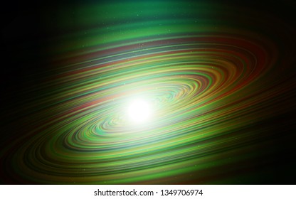 Dark Green, Red vector texture with milky way stars. Modern abstract illustration with Big Dipper stars. Pattern for futuristic ad, booklets.