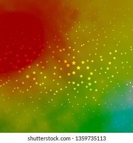 Dark Green, Red vector texture with beautiful stars. Modern geometric abstract illustration with stars. Pattern for websites, landing pages.