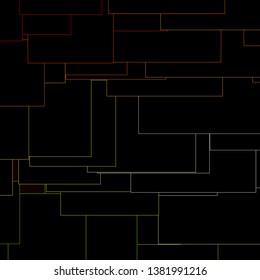 Dark Green, Red vector texture in rectangular style. Rectangles with colorful gradient on abstract background. Best design for your ad, poster, banner.